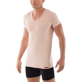 ALBERT KREUZ Men's v-Neck Business Undershirt with Short Sleeves Stretch Cotton White in Kuwait