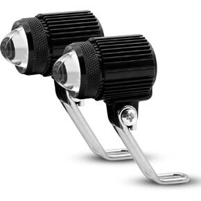 LED Motorcycle Fog Lights Yellow White Bi-Color LED Spotlights Front Driving Lamps Universal for Motorbike Electric Bike ATV UTV Truck SUV, 1Pair[4 Lighting Modes] in Kuwait