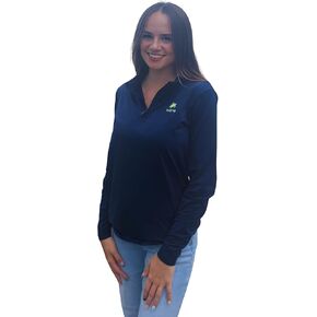Women's Performance Quarter-Zip Pullover, Performance Athletic Mock Neck Long Sleeve Pullover (Navy) in Saudi Arabia