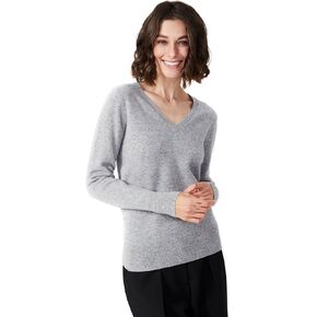 100% Pure Cashmere V-Neck Women's Sweater in Kuwait
