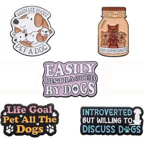 Creative Enamel Pins Bulk Set for Dog Lover, Cartoon Animals Novelty Dog Social Brooches Badges Lapel Pin for Backpacks Bags Jackets Hat Clothes DIY in Saudi Arabia