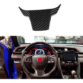 JSWAN Carbon Fiber Steering Wheel Panel Trims for 10th Gen Civic Hatchback Sedan SI Type R FK8 (2017 to 2022) Steering Wheel Cover in Kuwait