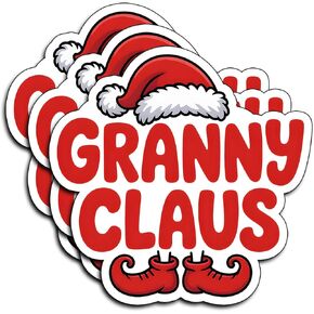 (3 قطع) ملصقات عيد الميلاد الجدة كلوز ملصقات عيد الميلاد المضحكة ملصقات عيد الميلاد الممتعة لتزيين هدايا عيد الميلاد مقاومة للماء اقتباسات للعطلات شارات الفينيل لزجاجة مياه كيندل وقبعة صلبة للهاتف المحمول 3 بوصات in Kuwait