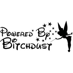 AK – Powered by Bitchdust Vinyl Decal Sticker for Car, Truck, Motorcycle, Bumper, Window & Any Smooth Surface | Waterproof Adhesive Decal | 7.55" x 3.3" – *White Background* in Kuwait