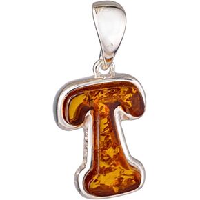 Holiday Gift Shops Sterling Silver and Baltic Amber A-Z Initial Pendant Necklace in Saudi Arabia