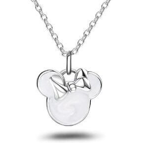 S925 الفضة الاسترليني قلادة الفأر الحلو مع القوس الأبيض قطارة لطيف الفأر الحيوان رائعة قلادة عصرية الذكرى السنوية هدية عيد ميلاد رومانسية لأمها ابنة المرأة in Kuwait