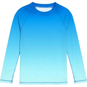 Boys' Rash Guard Long Sleeve, UPF 50+ Swim Shirt for Boys Kids Youth, UV Sun Protection Water Shirts for Beach Surf in Kuwait