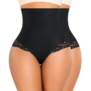 Ganado Tummy Control Thong Shapewear for Women Lace High Waisted Shapewear Thong Underwear Body Shaper Girdle Panties in Kuwait