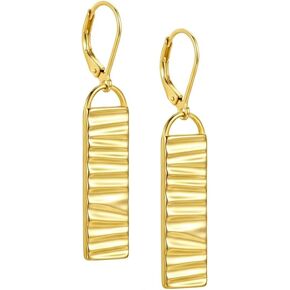 Silver Bar Dangle Earrings for Women, Lightweight Hypoallergenic Leverback Drop Earrings, Fashion Geometric Jewelry Gift for Her in Kuwait