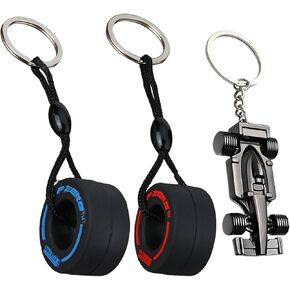 مجموعة سلسلة مفاتيح F1، مجموعة عشاق سيارات السباق، نموذج صيغة 1 من سبيكة معدنية، ملحقات الإطارات المطاطية، عرض مكتب لهواة التجميع البالغين، حلقات مفاتيح سطحية مصقولة in Kuwait