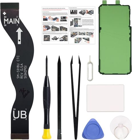 for Galaxy A14 5G Power Button & Fingerprint Flex Replacement Repair Part, Compatible with A14 5G SM-A146U, with Toolkit, Instruction, Black in Saudi Arabia