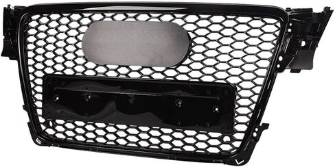 شبكة رياضية بشبكة قرص العسل باللون الأسود السداسي طراز RS4 تناسب 2009-2012 Audi A4/S4 B8 8T in Kuwait