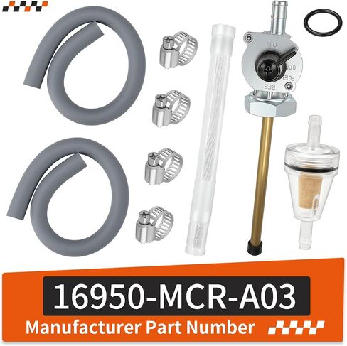 Gas Tank Fuel Valve Petcock W/Lines For Honda Shadow Spirit 750 VT750 DC DCA DCB 2001-2007 16950-MCR-A03 in Saudi Arabia