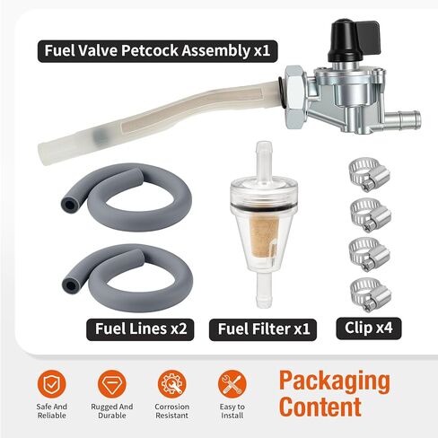 Gas Tank Fuel Valve Petcock W/Lines For Honda Shadow Spirit 750 VT750 DC DCA DCB 2001-2007 16950-MCR-A03 in Saudi Arabia