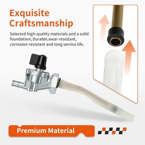 Gas Tank Fuel Valve Petcock W/Lines For Honda Shadow Spirit 750 VT750 DC DCA DCB 2001-2007 16950-MCR-A03 in Saudi Arabia