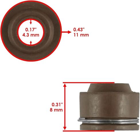 Replacement For 4x Valve Stem Seal for Honda Rincon 680 2006-2009 Mod-C26C-696 in Saudi Arabia