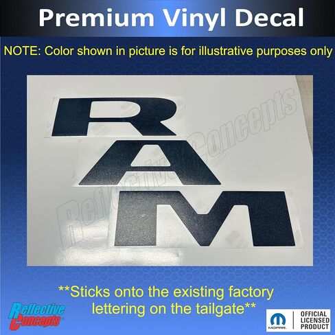 Reflective Concepts - RAM Tailgate Emblem Overlay Decal -Fits: 2015-2018 Ram Rebel (Gloss Red) in Saudi Arabia