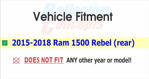 Reflective Concepts - RAM Tailgate Emblem Overlay Decal -Fits: 2015-2018 Ram Rebel (Gloss Red) in Saudi Arabia