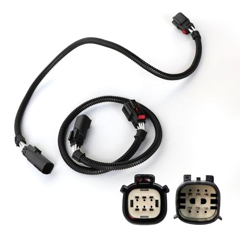 2Pcs 12" 6 Pin Oxygen Sensor Extension Harness Wires for Ford Mustang GT 5.0L V8 and 3.7L V6 2015-2017 Rectangular Connector Front in Saudi Arabia