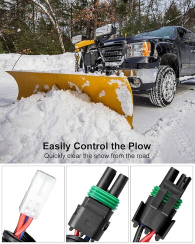 28587 حزام التحكم في كابل البطارية الجانبي للشاحنة مناسب لـ Western Fisher Blizzard SnowEx Snowplow، 2 مقابس وحدة عزل الأسلاك المرنة للأسطول in Saudi Arabia