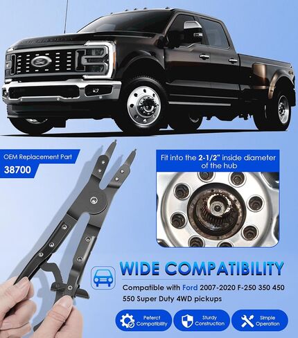 Upgraded 38700 Spindle Snap Ring Pliers for Ford Super Duty Pickups 2007 and Newer, Heavy Duty Internal External Snap Ring Pliers with Ratchet Locking Mechanism in Saudi Arabia