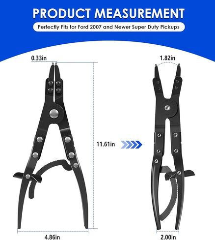 Upgraded 38700 Spindle Snap Ring Pliers for Ford Super Duty Pickups 2007 and Newer, Heavy Duty Internal External Snap Ring Pliers with Ratchet Locking Mechanism in Saudi Arabia