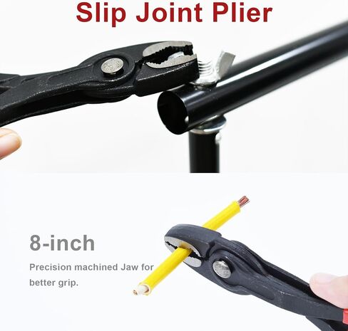 3PCS Groove Joint Pliers, 7Inch & 10Inch Water Pump Pliers, 8Inch Slip Joint Plier, Fast Adjustable Channel Locks Plier Set with Quick Release & V-Jaw Tongue for Gripping & Repair in Kuwait