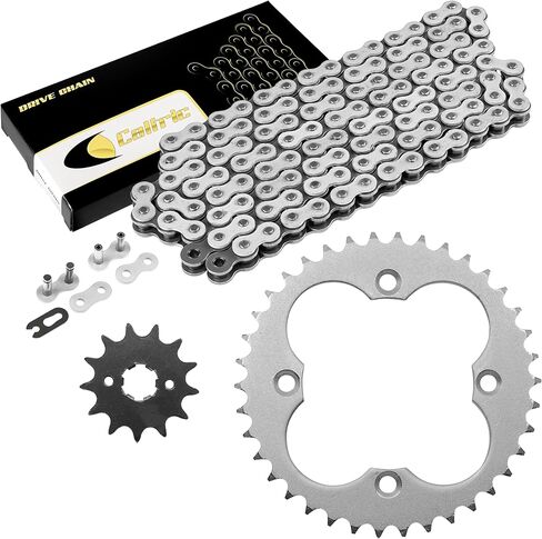 Caltric Drive Chain and Sprockets Kit Compatible with Honda TRX250R TRX250X Fourtrax 250 1987-1992 in Saudi Arabia