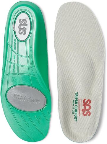 SAS Men's Step Plus Comfort Insole Gray, 12.5 Narrow - Medium (N - M) in Saudi Arabia