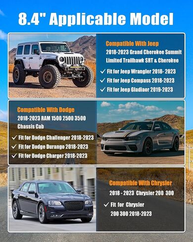7 "استبدال شاشة UCONNECT ، شاشة تعمل باللمس نظام الملاحة LCD LCD لعام 2017 2018 2019 2020 شاشة راديو Jeep Compass ، استبدال OEM جديد TDO-WXGA0700K00033-V2 TDO-WXGA0700K00057-V1 in Kuwait