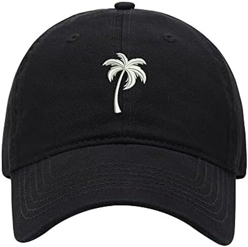 Baseball Cap Men Palm Tree 1 Embroidered Washed Cotton Dad Hat Baseball Caps in Saudi Arabia