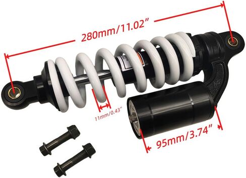 نظام التعليق الخلفي لامتصاص الصدمات الهوائية 280 مم لـ 50cc 70cc 110cc 125cc taotao الترابية دراجة ATV رباعية الدراجات النارية... in Saudi Arabia