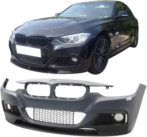 IKON MOTORSPORTS, Front Bumper Cover Compatible with 2012-2018 F30 3-Series M Performance, PP Front Bumper Cover Conversion Kit PDC in Saudi Arabia
