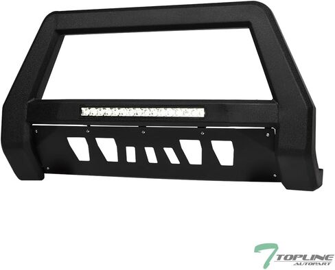 واقي قضيب الثور LED خفيف الوزن باللون الأسود مع لوحة انزلاقية متوافق مع 2009-2018 دودج رام 1500/2019-2024 كلاسيك in Kuwait