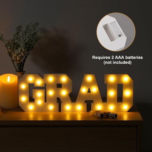 2026 Graduation Decorations- Light Up Letters "GRAD 2026" Class of 2026 Graduation Party Decorations Sign-Ornaments for Class of 2026 Preschool High School College Table Centerpieces Decor Party Supplies in Kuwait