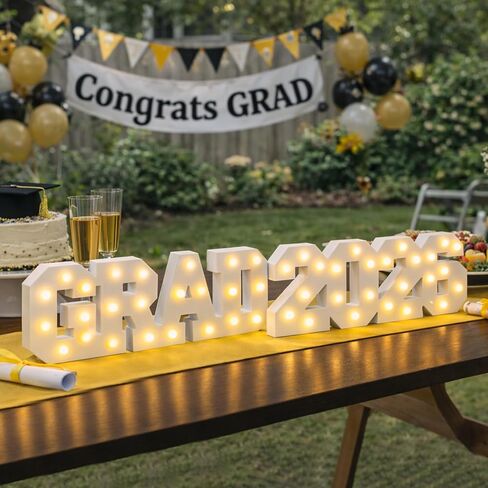 2026 Graduation Decorations- Light Up Letters "GRAD 2026" Class of 2026 Graduation Party Decorations Sign-Ornaments for Class of 2026 Preschool High School College Table Centerpieces Decor Party Supplies in Kuwait