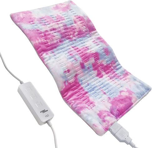 GOQOTOMO Heating Pad Fast-Heating Technology for Back/Waist/Abdomen/Sh-oulder/Neck Pain and Cramps Relief - Moist and Dry Heat Therapy with Auto-Off Hot Heated Pad by-Colorful in Kuwait