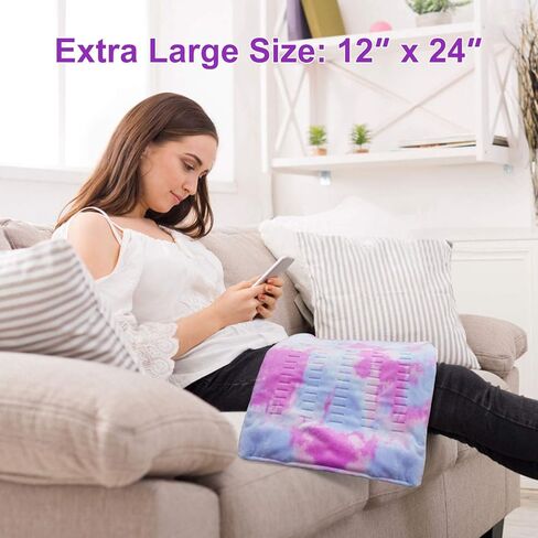 GOQOTOMO Heating Pad Fast-Heating Technology for Back/Waist/Abdomen/Sh-oulder/Neck Pain and Cramps Relief - Moist and Dry Heat Therapy with Auto-Off Hot Heated Pad by-Colorful in Kuwait