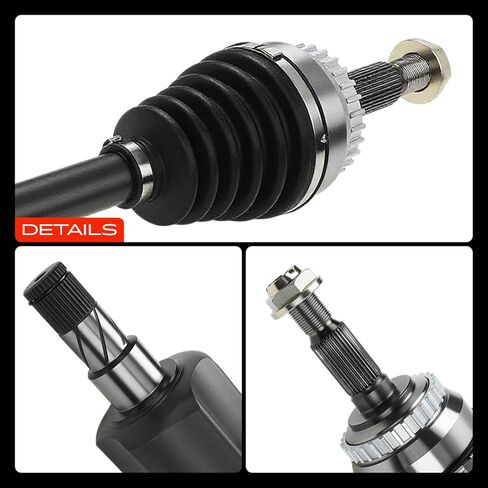 A-Premium CV Axle Shaft Assembly - Compatible with Saab 9-3 1999-2002, 900 1994-1998, 2.0L 2.3L 2.5L - Front Left Driver Side, Replace# 30583376, 4399325 in Saudi Arabia