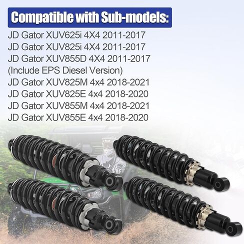 طقم ممتص الصدمات الأمامي والخلفي AM142426 AM142425 متوافق مع John Deere Gator XUV 825i 625i 855D 825M 855M 825E 855E in Kuwait