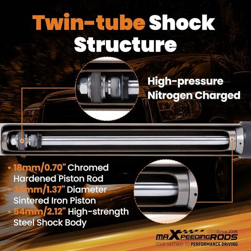 maXpeedingrods Fit 0-1.5" Lift Rear Shocks for Toyota Tundra 2000-2006 2WD 4WD, G1 Version in Saudi Arabia