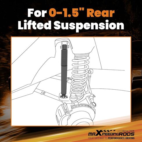 maXpeedingrods Fit 0-1.5" Lift Rear Shocks for Toyota Tundra 2000-2006 2WD 4WD, G1 Version in Saudi Arabia