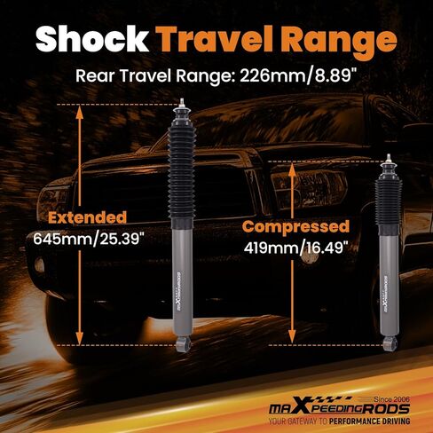 maXpeedingrods Fit 0-1.5" Lift Rear Shocks for Toyota Tundra 2000-2006 2WD 4WD, G1 Version in Saudi Arabia