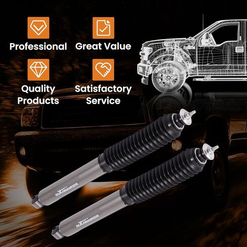 maXpeedingrods Fit 0-1.5" Lift Rear Shocks for Toyota Tundra 2000-2006 2WD 4WD, G1 Version in Saudi Arabia