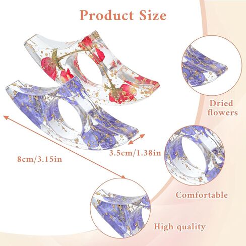 4 قطع من حامل الإبهام للكتب، حامل صفحات الإبهام مصنوع يدويًا للقراءة، حامل إبهام كتاب من الراتنج مع شرابة، حامل صفحات أصابع الكتب للطلاب والمعلمين الذين يقرؤون in Kuwait