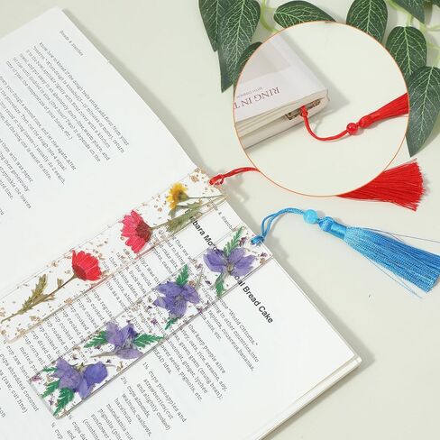 4 قطع من حامل الإبهام للكتب، حامل صفحات الإبهام مصنوع يدويًا للقراءة، حامل إبهام كتاب من الراتنج مع شرابة، حامل صفحات أصابع الكتب للطلاب والمعلمين الذين يقرؤون in Kuwait