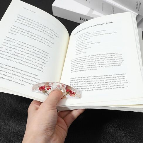 4 قطع من حامل الإبهام للكتب، حامل صفحات الإبهام مصنوع يدويًا للقراءة، حامل إبهام كتاب من الراتنج مع شرابة، حامل صفحات أصابع الكتب للطلاب والمعلمين الذين يقرؤون in Kuwait