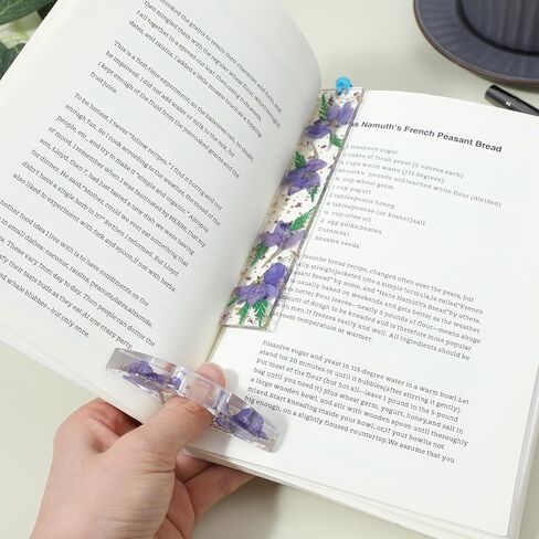 4 قطع من حامل الإبهام للكتب، حامل صفحات الإبهام مصنوع يدويًا للقراءة، حامل إبهام كتاب من الراتنج مع شرابة، حامل صفحات أصابع الكتب للطلاب والمعلمين الذين يقرؤون in Kuwait