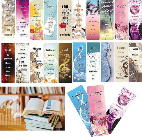 Music Inspired Book Marks 20 Pcs Fans Singer Book Marks Page Markers Paper Album Quotes Gift Bookmarks or Book Lovers Singer Book Accessories Reading Gift in Saudi Arabia