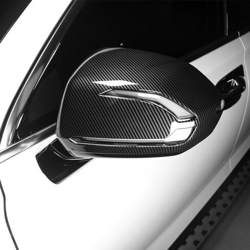 CNAURDA Carbon Fiber ABS Car Exterior Mirror Cover Protective Cap & Door Handle Covers Replace Side Rearview Mirror Trim Accessories Compatible with Hyundai Palisade 2020-2025,Pack of 6 in Kuwait